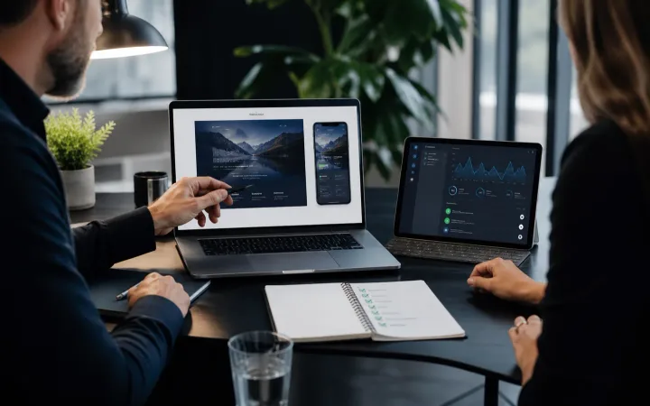 Website maintenance and technical support workspace