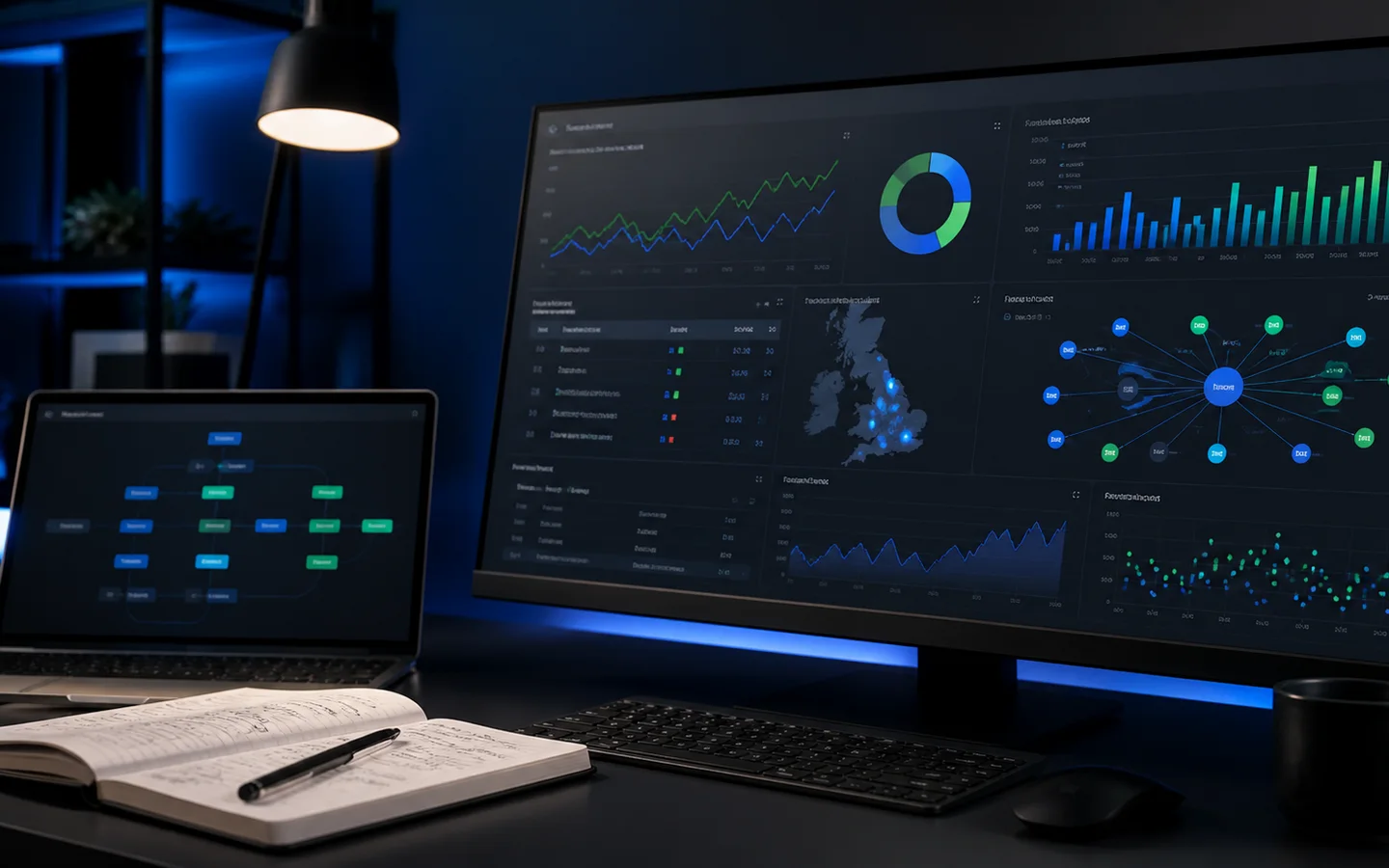Generated professional SEO strategy dashboard with search visibility charts, technical checks, content structure, and growth signals Generated professional SEO strategy dashboard with search visibility charts, technical checks, content structure, and growth signals